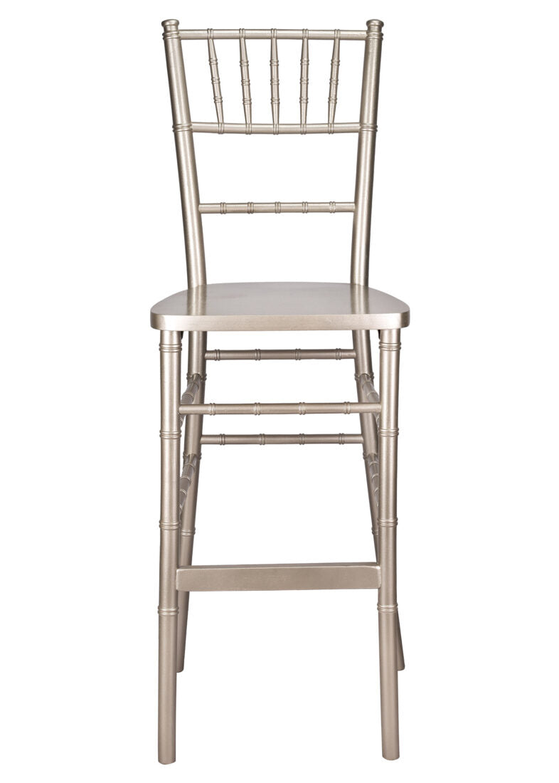 Sparkling Silver Glitter Champagne ToughWood Chiavari Bar Height Barstool by Chivari BCWCHSSP-AX-T