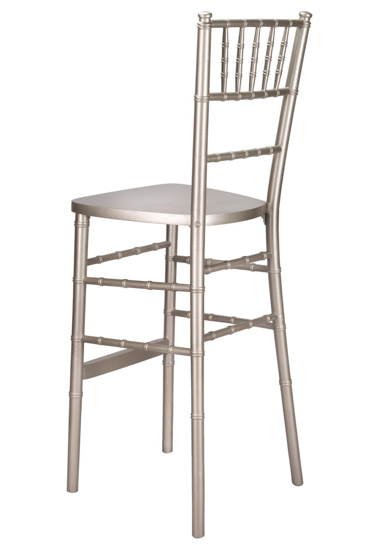 Sparkling Silver Glitter Champagne ToughWood Chiavari Bar Height Barstool by Chivari BCWCHSSP-AX-T