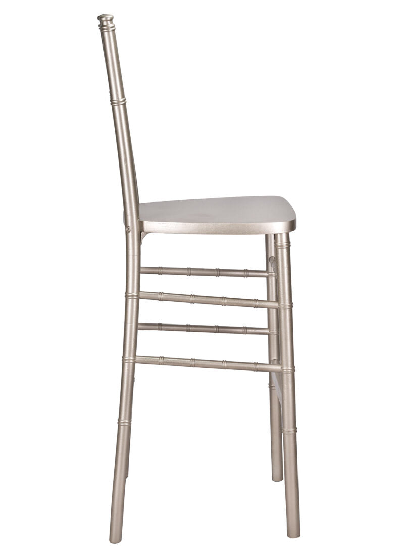 Sparkling Silver Glitter Champagne ToughWood Chiavari Bar Height Barstool by Chivari BCWCHSSP-AX-T