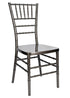 Metallic Silver Onyx Resin Steel Skeleton Chiavari Chair by Chivari CCRMG-STEEL-AX-T