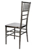 Metallic Silver Onyx Resin Steel Skeleton Chiavari Chair by Chivari CCRMG-STEEL-AX-T