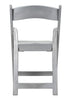 Silver with Silver Vinyl Cushion Resin Folding Chair by Chivari (Per Chair Price Shown – Sold only in Quantities of 4)