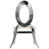 Kids Silver Frame Stainless Steel O Chair with White Vinyl Cushion