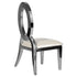 Kids Silver Frame Stainless Steel O Chair with White Vinyl Cushion