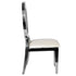 Kids Silver Frame Stainless Steel O Chair with White Vinyl Cushion