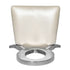 Kids Silver Frame Stainless Steel O Chair with White Vinyl Cushion