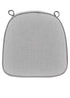 Silver with Gray Piping 2.5" Thick Chair Cushion - World's Best Cushions