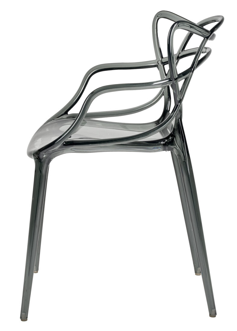 Smoke Resin Orbit Chair by Chivari CSRSM-ZG-T