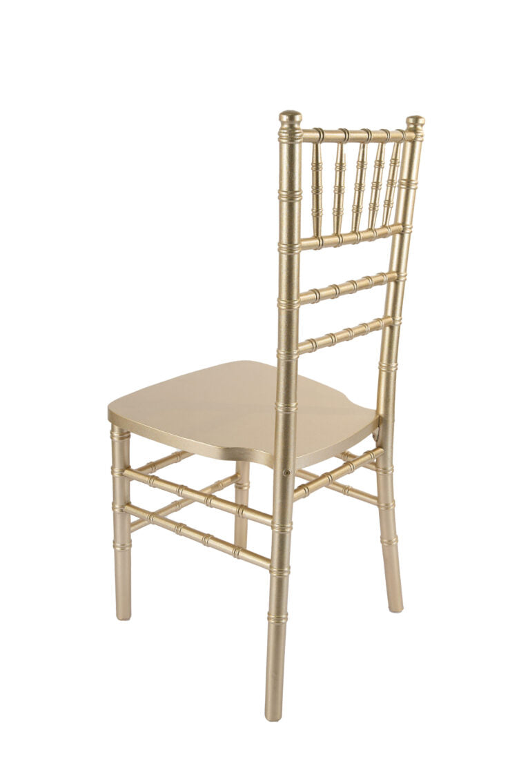 Sparkling Glitter Gold Champagne ToughWood Chiavari Chair Back Left CCWCHGSP-AX-T