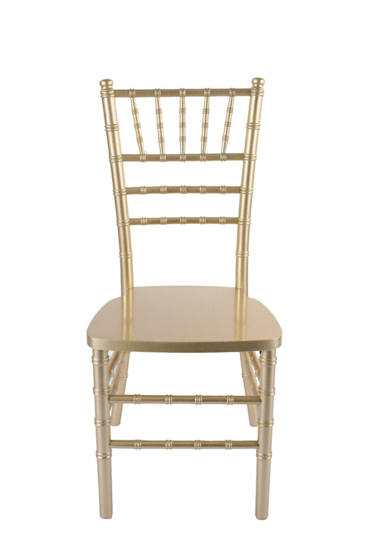 Sparkling Glitter Gold Champagne ToughWood Chiavari Chair FRONT CCWCHGSP-AX-T