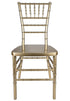 Sparkling Glitter Gold Champagne Resin Steel Skeleton Chiavari Chair by Chivari Front CCRCHGSP-STEEL-AX-T