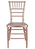 Sparkling Rose Gold Steel Skeleton Resin Chiavari Chair CCRRGSP-STEEL-AX-T