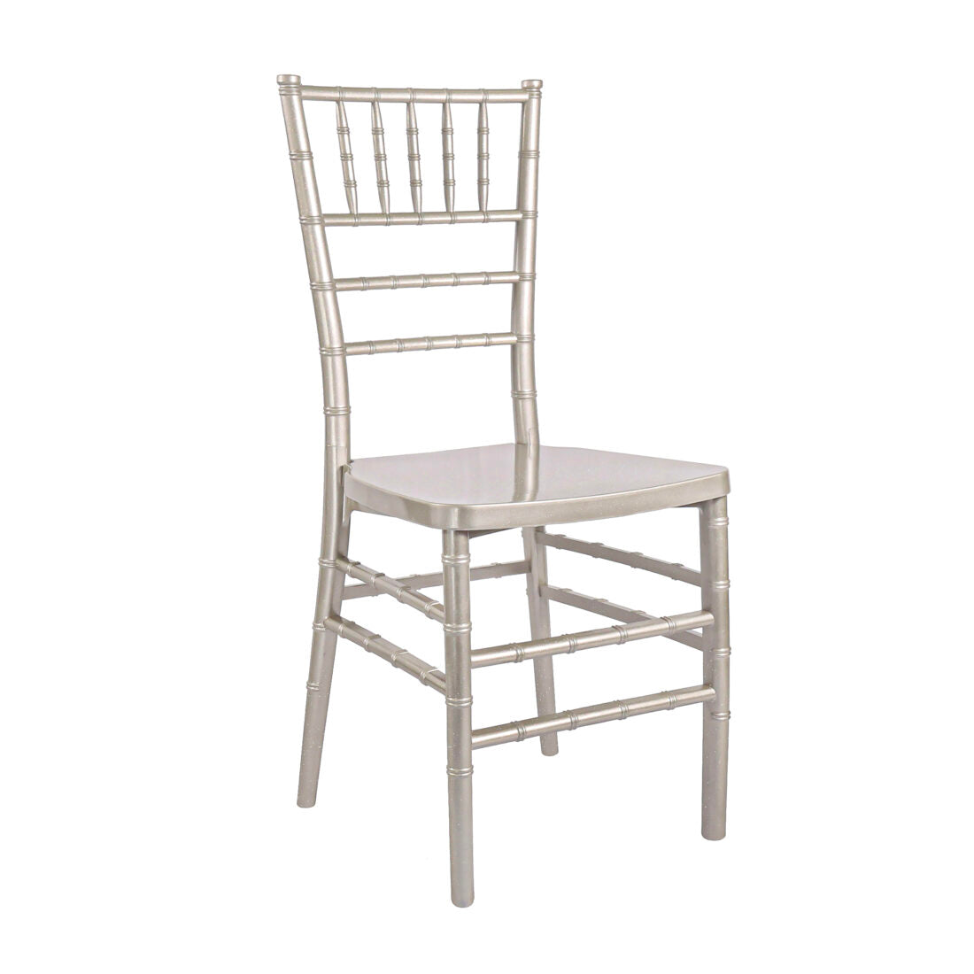 Sparkling Silver Champagne ToughResin Mono-Frame Chiavari Chair (Amazing Unique Color) by Chivari 45 CCRCHSSP-MONO-AX-T