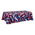 Chivari 90" x 132" Rectangle Tablecloth Lamour Matte Satin Patriotic Ribbon TBC-72X30PN01