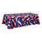 Chivari 90" x 156" Rectangle Tablecloth Lamour Matte Satin Patriotic Ribbon TBC-96X30PN01