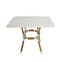 48" x 36" White and Beige French Bistro Table