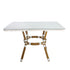 48" x 36" White and Beige French Bistro Table