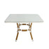 48" x 36" White and Beige French Bistro Table