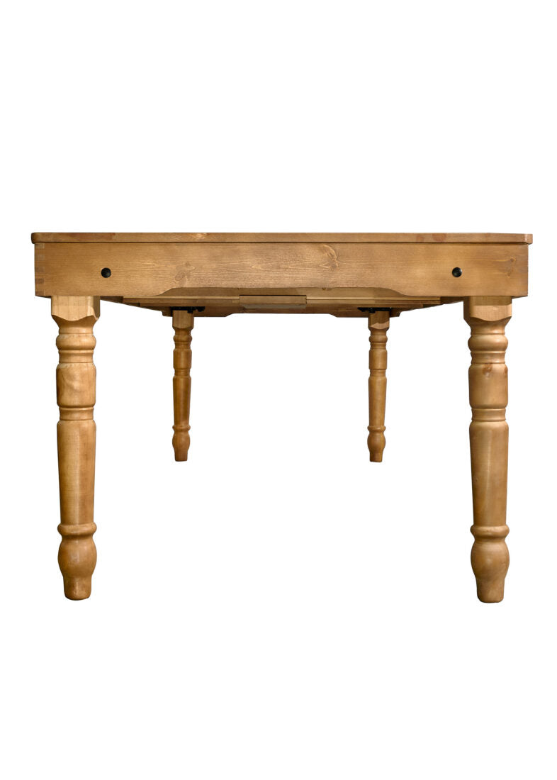 96" x 40" (8 Foot) Chestnut Rectangle Fluted Leg Wood Farm Table