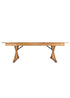 Chestnut 8 Foot (96" x 40") Rectangle Farmhouse Table by Chivari TFARMRT9640-CHESTNUT-X-LEG-AX-T