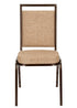 Tan Fabric on Copper Vein Frame Square Back Banquet Chair by Chivari CQSFTN-ZF-T