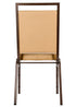 Tan Vinyl Copper Vein Steel Frame Square Back Banquet Chair