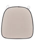 Tan with Black Piping 2.5" Thick Chair Cushion - World's Best Cushions