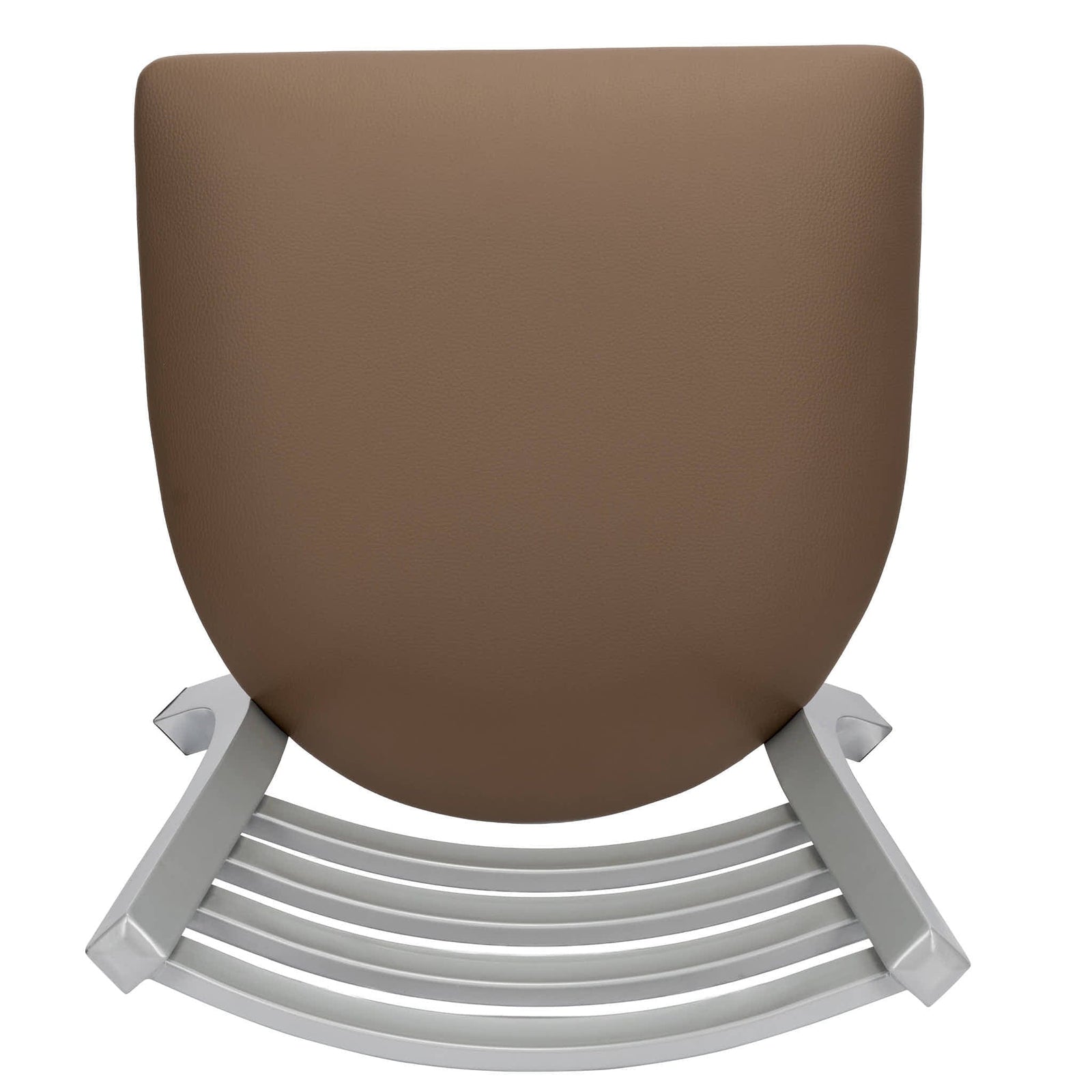 Chivari Ladder Back Restaurant Chair with Silver Frame and Taupe Vinyl Seat CLMSVTP-ZF-KT