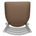 Chivari Ladder Back Restaurant Chair with Silver Frame and Taupe Vinyl Seat CLMSVTP-ZF-KT