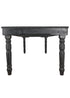 Black 8 Foot (96″ x 40″) Fluted Leg Rectangle Farmhouse Table