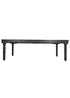 Black 8 Foot (96″ x 40″) Fluted Leg Rectangle Farmhouse Table