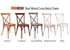 Chestnut Resin Cross Back Chair