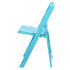 Turquoise Blue with Matching Seat Resin Steel Skeleton Folding Chair (Per Chair Price Shown - Sold only in Quantities of 4)