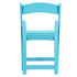 Turquoise Blue with Matching Seat Resin Steel Skeleton Folding Chair (Per Chair Price Shown - Sold only in Quantities of 4)