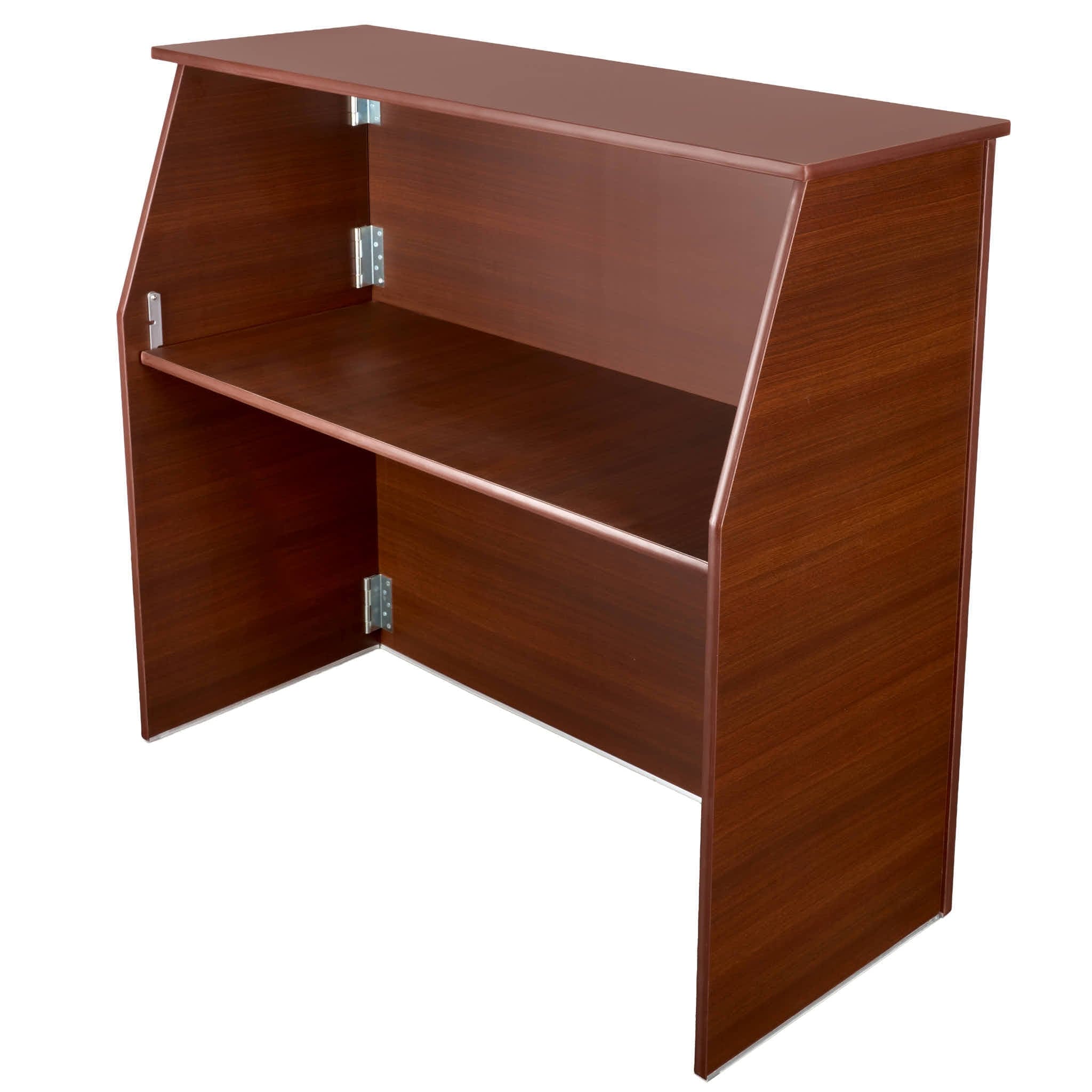 Walnut 42" Tall x 48" Long Portable Foldable Bar