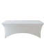 5-Pack White Spandex 250GSM 8-ft Folding Table Cover