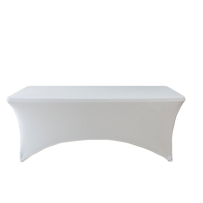 5-Pack White Spandex 250gsm 6 Foot Folding Table Cover