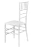 White ThinResin Chiavari Chair by Chivari, Strong One-Piece Frame, Stackable CCRW-MONO-THIN-ZG-T