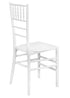 White ThinResin Chiavari Chair by Chivari, Strong One-Piece Frame, Stackable CCRW-MONO-THIN-ZG-T