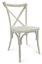 White Distressed Resin Cross Back Chair 45 CXRWD-ZG-T