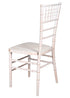 White Distressed WoodGrain™ Resin Steel Skeleton™ Chiavari Chair