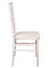 White Distressed WoodGrain™ Resin Steel Skeleton™ Chiavari Chair