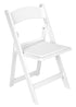 White Resin Folding Chair, Slatted Seat, 650 lbs Weight Capacity*, 2 Year Total Warranty* (Per Chair Price Shown – Sold only in Quantities of 4) CFRW-SLATTED-CX-T