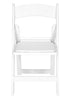 White Resin Folding Chair, Slatted Seat, 650 lbs Weight Capacity*, 2 Year Total Warranty* (Per Chair Price Shown – Sold only in Quantities of 4) CFRW-SLATTED-CX-T