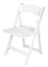 White Resin Folding Chair, Slatted Seat, 650 lbs Weight Capacity*, 2 Year Total Warranty* (Per Chair Price Shown – Sold only in Quantities of 4) CFRW-SLATTED-CX-T