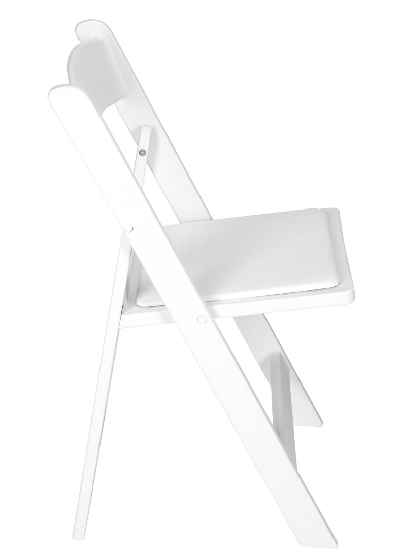 White Resin Folding Chair, Slatted Seat, 650 lbs Weight Capacity*, 2 Year Total Warranty* (Per Chair Price Shown – Sold only in Quantities of 4) CFRW-SLATTED-CX-T