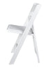 White SuperResin Folding Chair with Stainless Steel Hardware by Chivari, Maximum 800 lbs. Static Weight Capacity CFRWS-AX-T