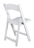 White SuperResin Folding Chair with Stainless Steel Hardware by Chivari, Maximum 800 lbs. Static Weight Capacity CFRWS-AX-T