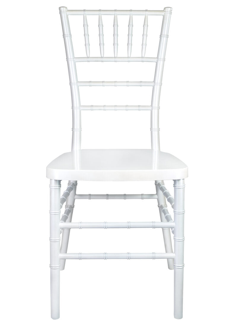 Sparkling Pearl White Resin Steel Skeleton Chiavari Chair CCRPWSP-STEEL-AX-T