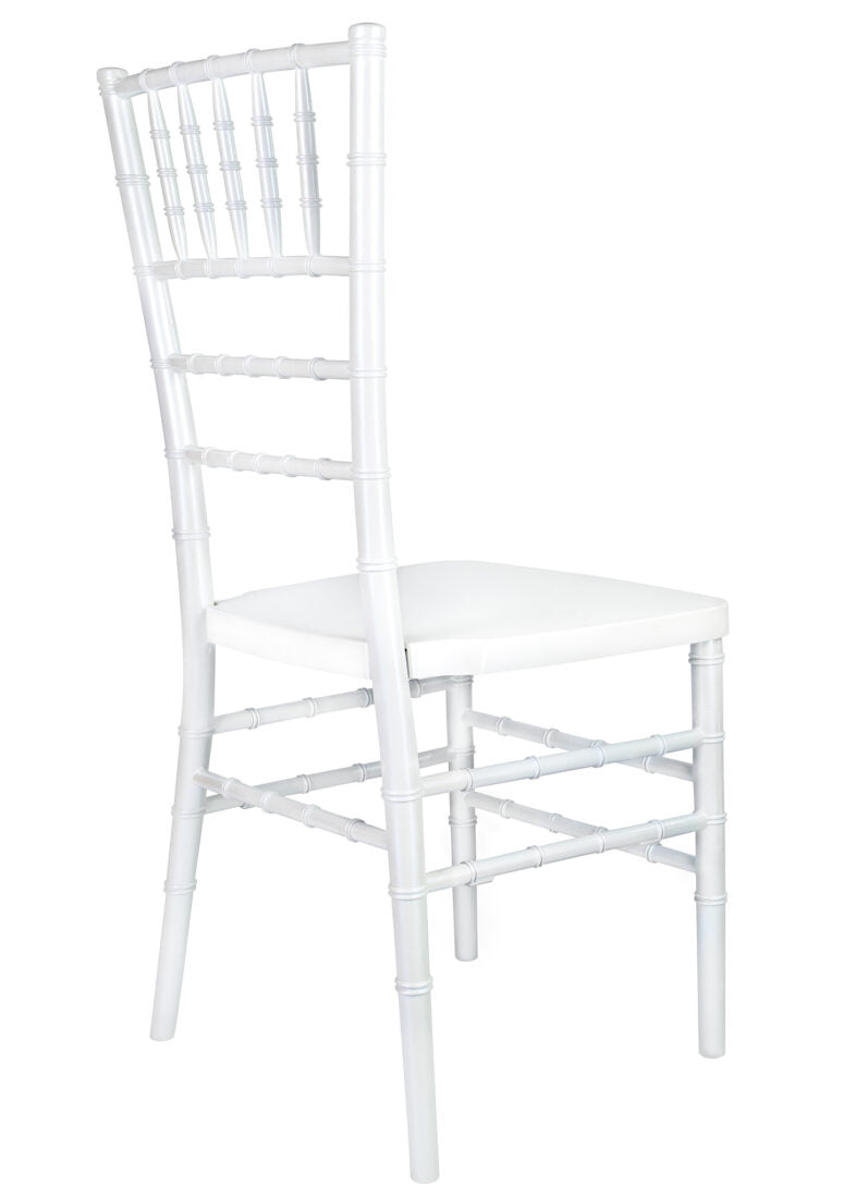 Sparkling Pearl White Resin Steel Skeleton Chiavari Chair CCRPWSP-STEEL-AX-T